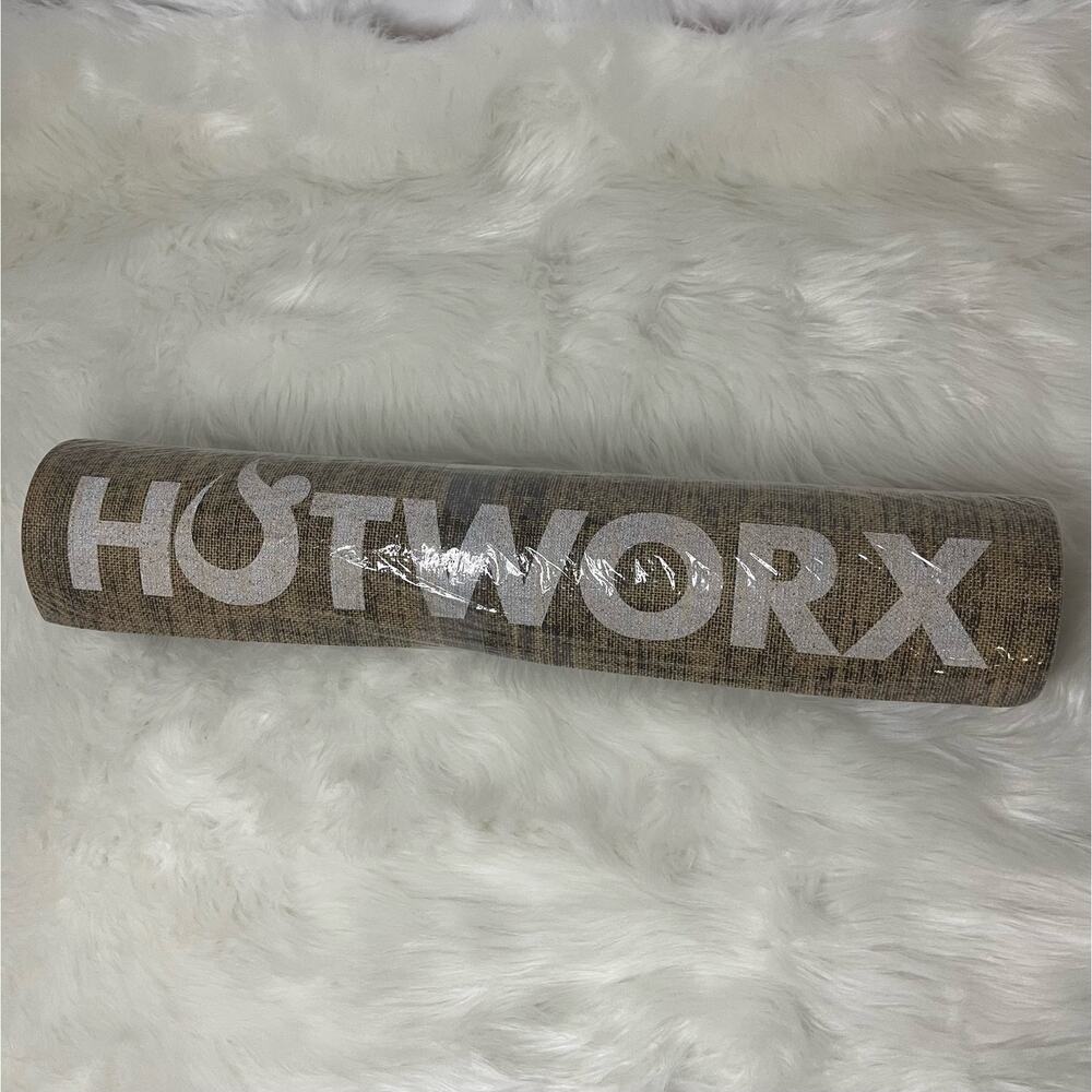 HOTWORX Yoga Mat Brown Hemp Fiber 72” x 24” Sauna Mat Gym Exercise Cushioned